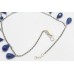Women's Necklace 925 Sterling Silver blue lapis lazuli stone P 392